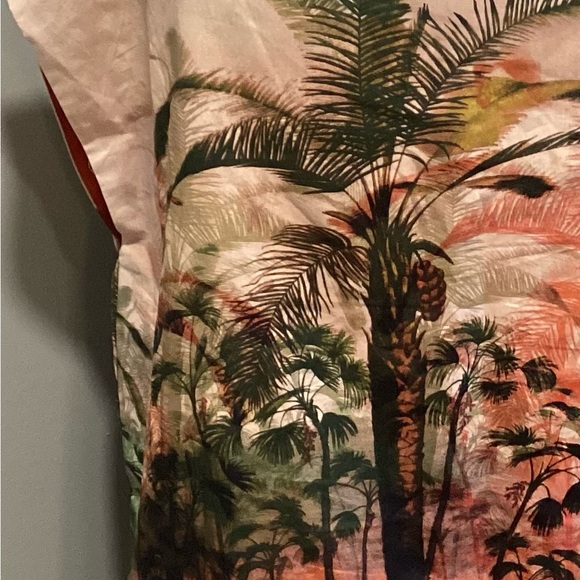 Dur Doux Sunset Palm Top with Feather Trim size m - Picture 5 of 6